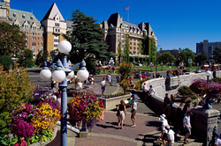 victoria harbour with fairmont empress in the background