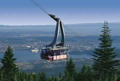 grouse mountain skyride with city view